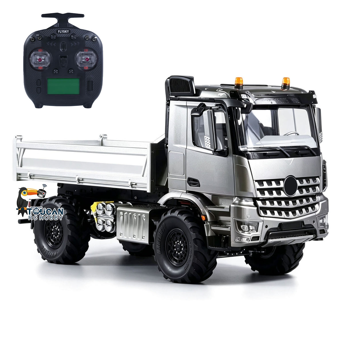 3363 MD 1/14 4x4 Metal Remote Control Hydraulic Dumper 2Speed Gearbox Differential Locks RC Tipper Model ST8 Radio Light Sound