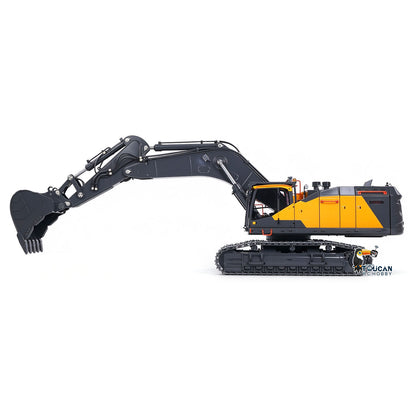 1/14 Metal RC Hydraulic Excavator EC950 Dual Pump Digger Model 8CH Valve Hydraulic Lifting Counterweight Ripper Light Sound
