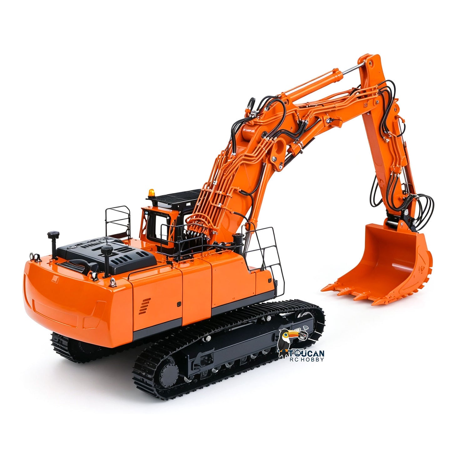 LESU 1/14 Metal RC Hydraulic Excavator LR956 7CH 3Arms Digger Quick Coupler Brushless Motor Radio Light Sound Smoke RTR