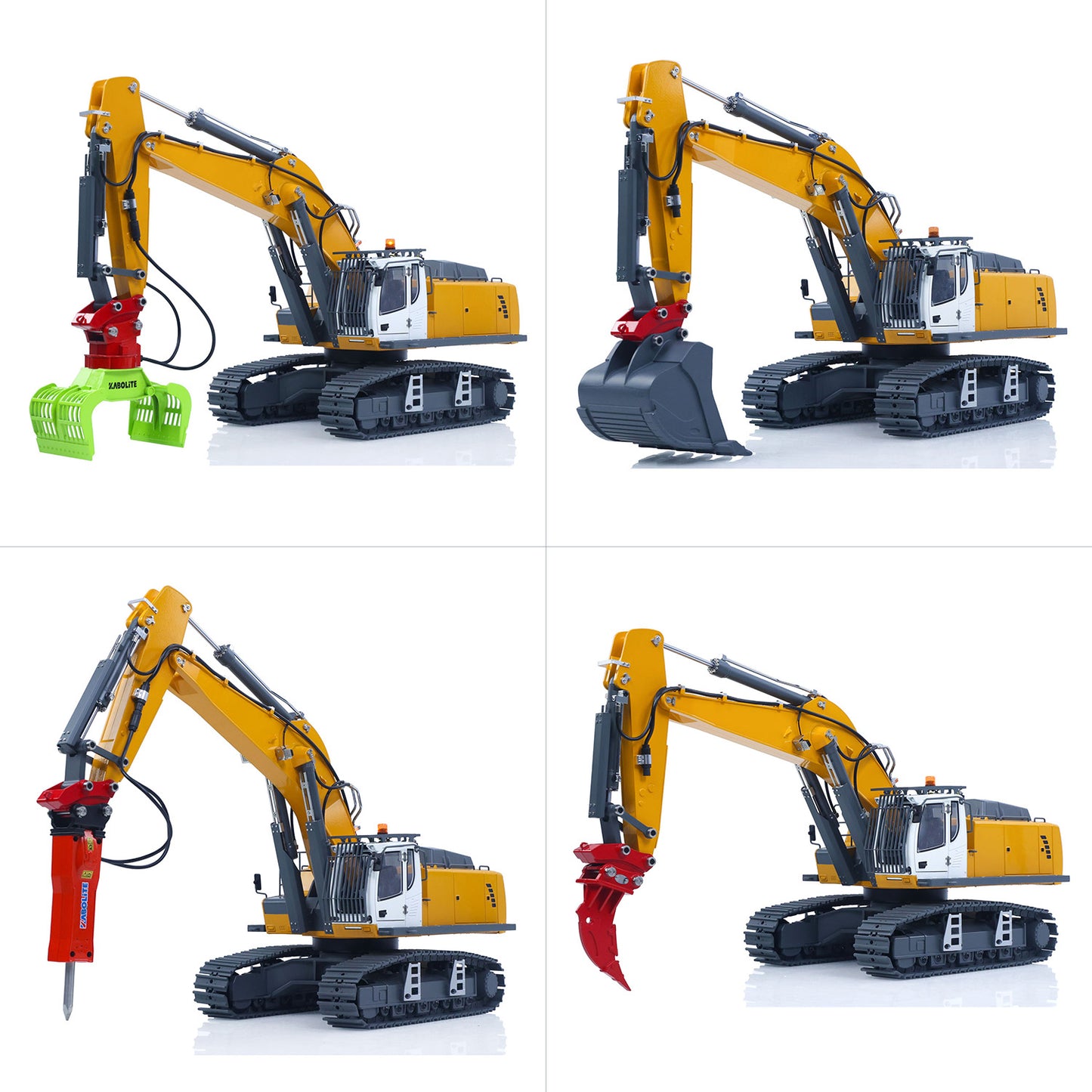US STOCK KABOLITE 1/18 K962 100S Remote Control Hydraulic Excavator RC Digger Electric Claw Ripper Hammer Construction Car Machine Toys
