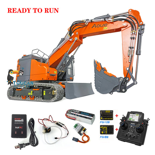 LESU 1/14 Aoue Metal ET26L Painted Assembled RTR Hydraulic Three-section RC Excavator B0012 With PL18EV Transmitter Smoke Function