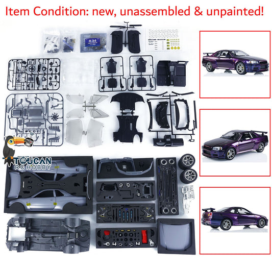 IN STOCK Capo 1/8 Unassembled 4x4 4WD R34 RC Racing Drifting Car for Collection