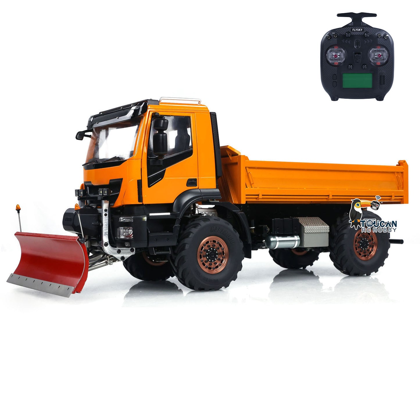 1:14 Hydraulic RC Dump Truck 4x4 Radio Control Tipper With Snow Blade