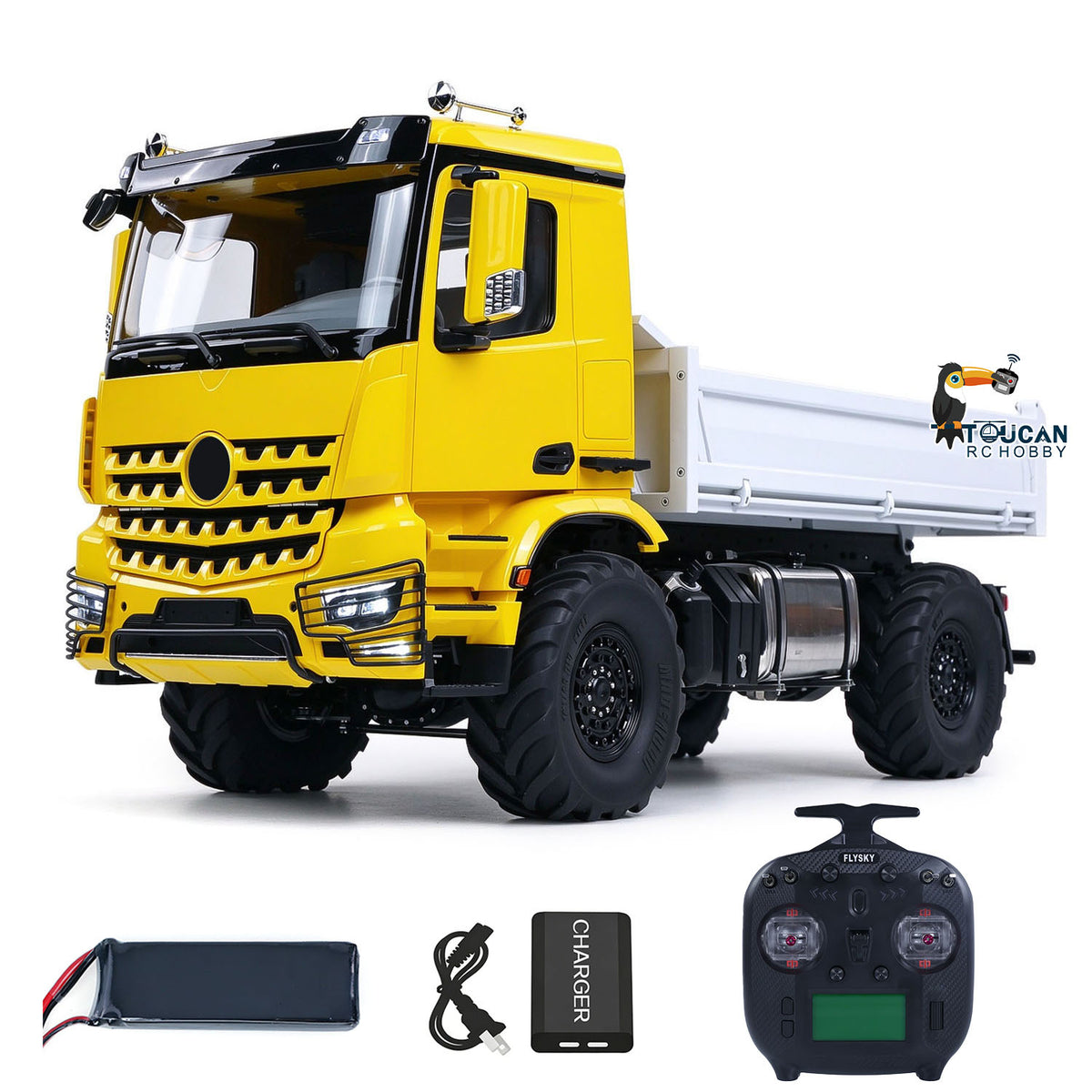 3363 MD 1/14 4x4 Metal Remote Control Hydraulic Dumper 2Speed Gearbox Differential Locks RC Tipper Model ST8 Radio Light Sound