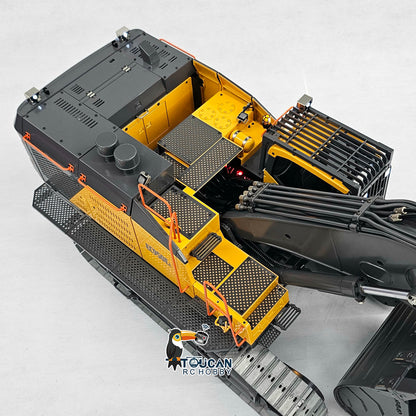 1/14 Metal RC Hydraulic Excavator EC950 Dual Pump Digger Model 8CH Valve Hydraulic Lifting Counterweight Ripper Light Sound