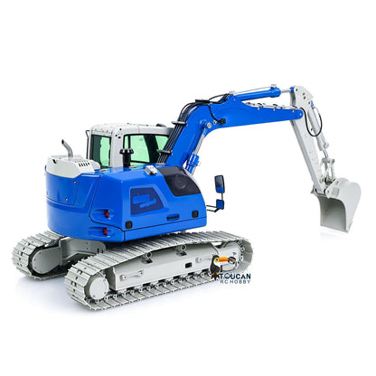1/14 Metal 2Arms RC Hydraulic Tracked Excavator JDM-208 R920 Radio Control Digger Engineering Vehicle Sound System Battery