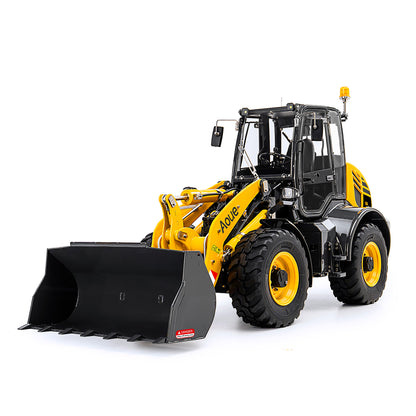 LESU 1/14 4X4 RC Hydraulic Loader Aoue WA100M-8 Metal Remote Control Construction Vehicle Model 4CH Valve Axle Lock Sound Light