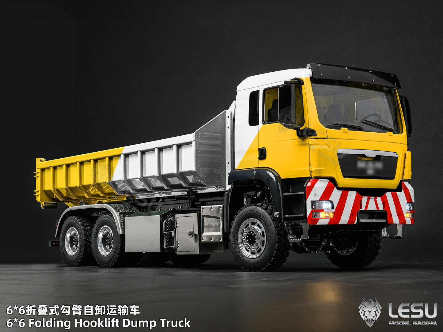 Deposit New Product Pre-order LESU 1/14 Metal 6x6 Roll-Off Dump Truck RC Construction Vehicle