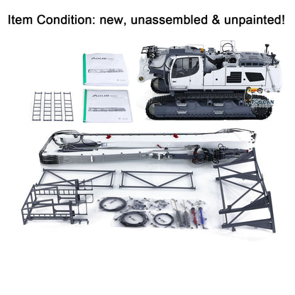 IN STOCK LESU Metal 1/14 RC Full Hydraulic Excavator LR960 KIT DIY Digger with Demolition or Digging Arm