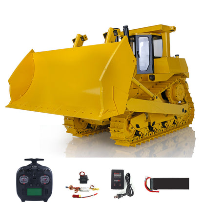 US STOCK 1/14 DXR2 Metal RC Hydraulic Bulldozer Radio Control Dozer 201 New Sound Module