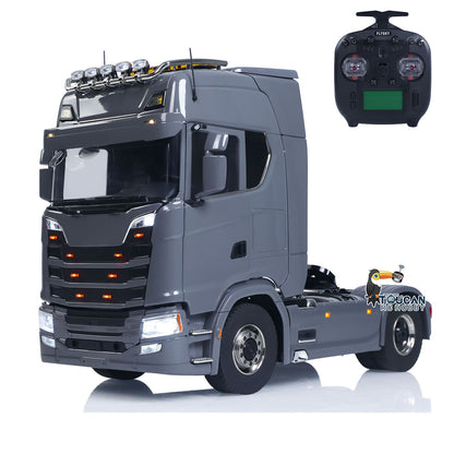 1:14 RC Tractor Truck 770S Differential Locks Liftable Rear Axle 3Speed Gearbox RWD 4x2 RC Car Lights Sounds Warning Light