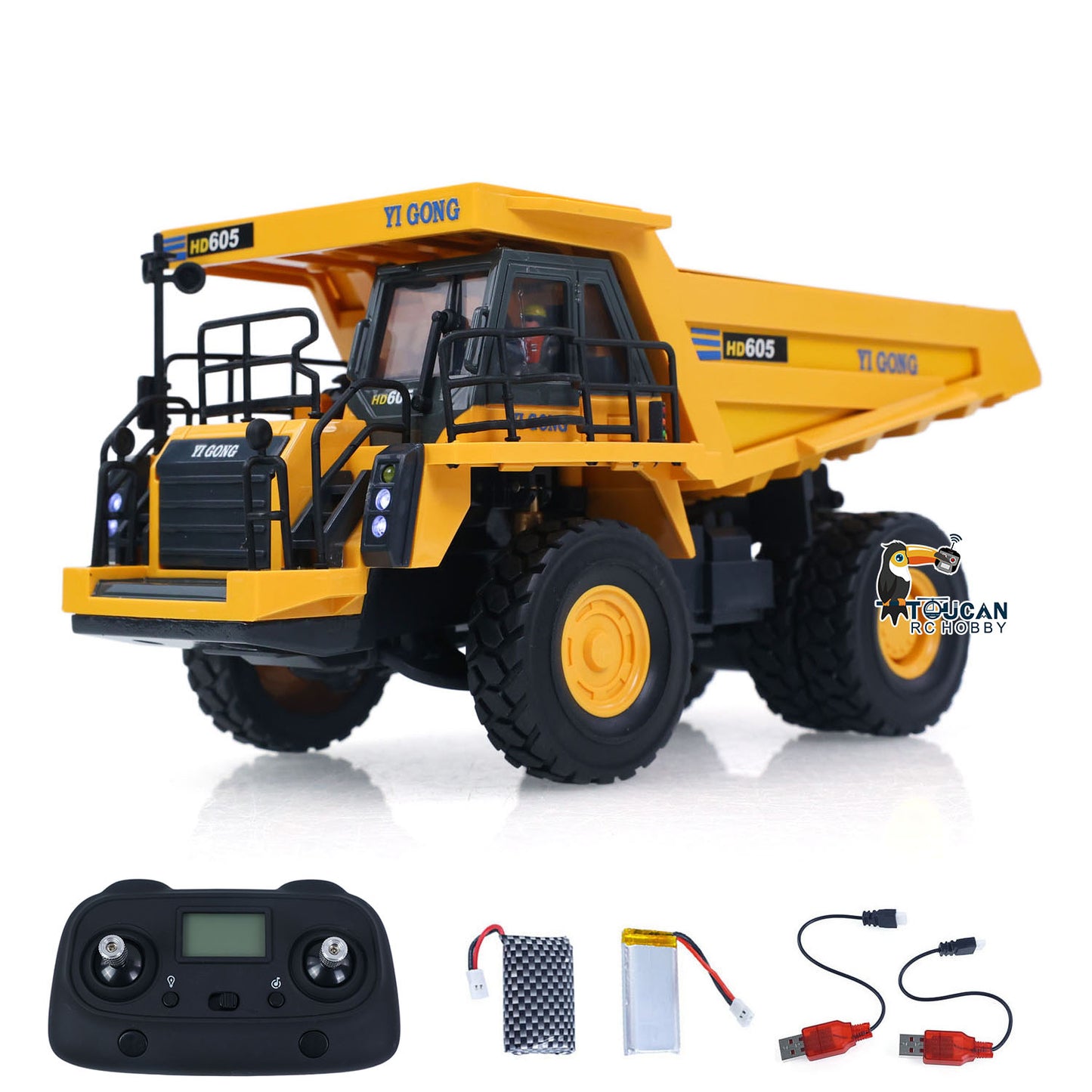 Ready To Run 1/50 Electric Remote Control Dump Truck RC Construction Vehicle Tipper Model Lights Sounds Effect Gift For Adult