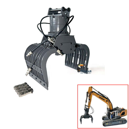 DE STOCK 99% Neuf D'occasion 1/14 Griffe Hydraulique En Métal Grab pour XDRC 945 RC Excavatrice Télécommande Digger