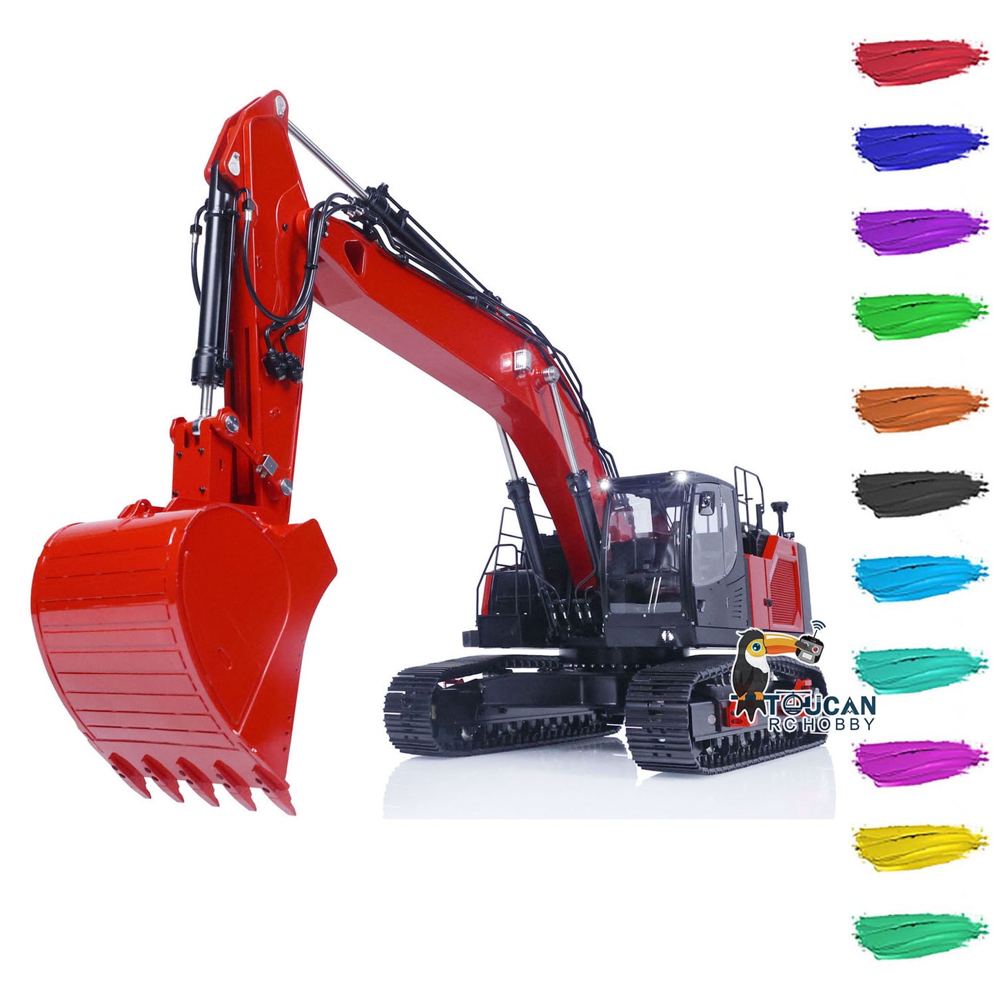 LESU 1/14 Aoue Metal Painted Assembled LR945 Hydraulic RC Excavator Digger B0016 With Sound System