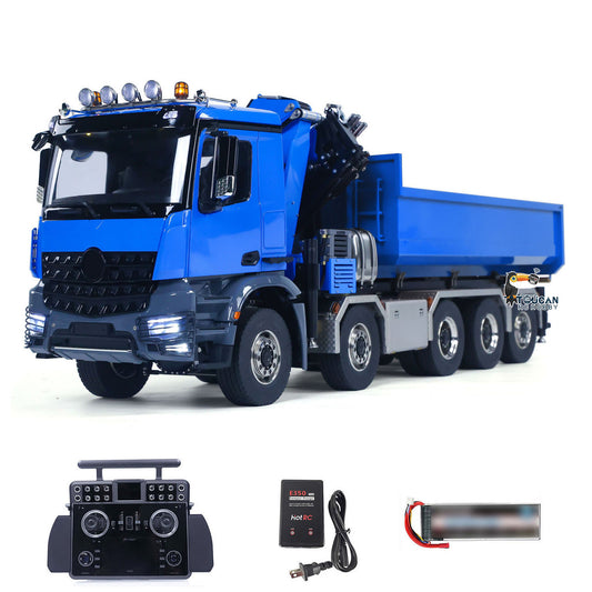 10x10 1/14 RC Hydraulic Crane Truck Full Dumper RTR XRLite Radio