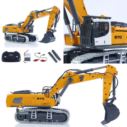 1/50 RC Excavator K970 Engineering Vehicle Remote Control Electric Lifting Digger Metal Bucket Tracks Light Sound RTR Battery