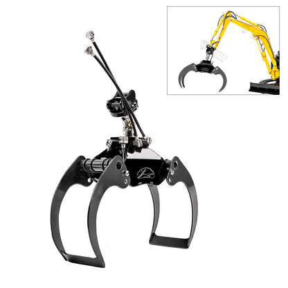 Metal Manual Quick Release Coupler Log Grapple Clamp Sieve Bucket Ripper for LESU Aoue PC30 B0003 1/14 RC Hydraulic Excavator Remote Control Mini Digger DIY Model