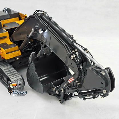 1/14 Metal RC Hydraulic Excavator EC950 Dual Pump Digger Model 8CH Valve Hydraulic Lifting Counterweight Ripper Light Sound