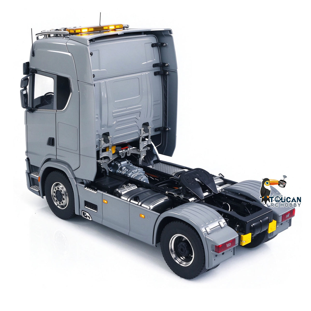Metal Chassis Fifth Wheel 4X4 1/14 3Speed Radio Control Tractor Truck 770S Axle Locks Brushed ESC Motor Light System No Battery