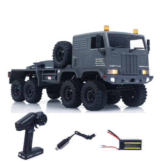 US Stock RTR 1/18 Radio Control Military Truck 8*8 RC Off Road Vehicle 280 Brushed Motor Fifth Wheel Winch Metal Hook All Wheel Steering
