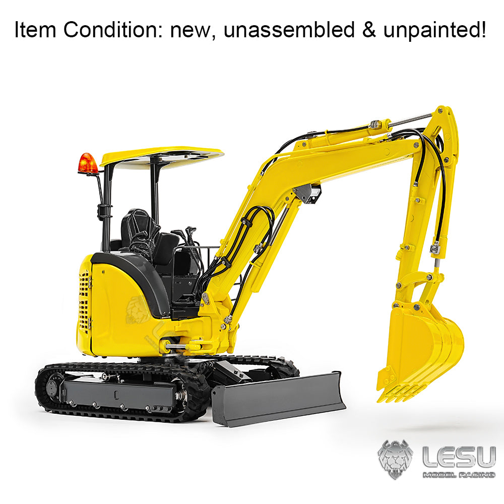 LESU 1/14 Mini RC Hydraulic Excavator PC30 Metal Radio Controlled Digger Model with 6CH Reversing Valves