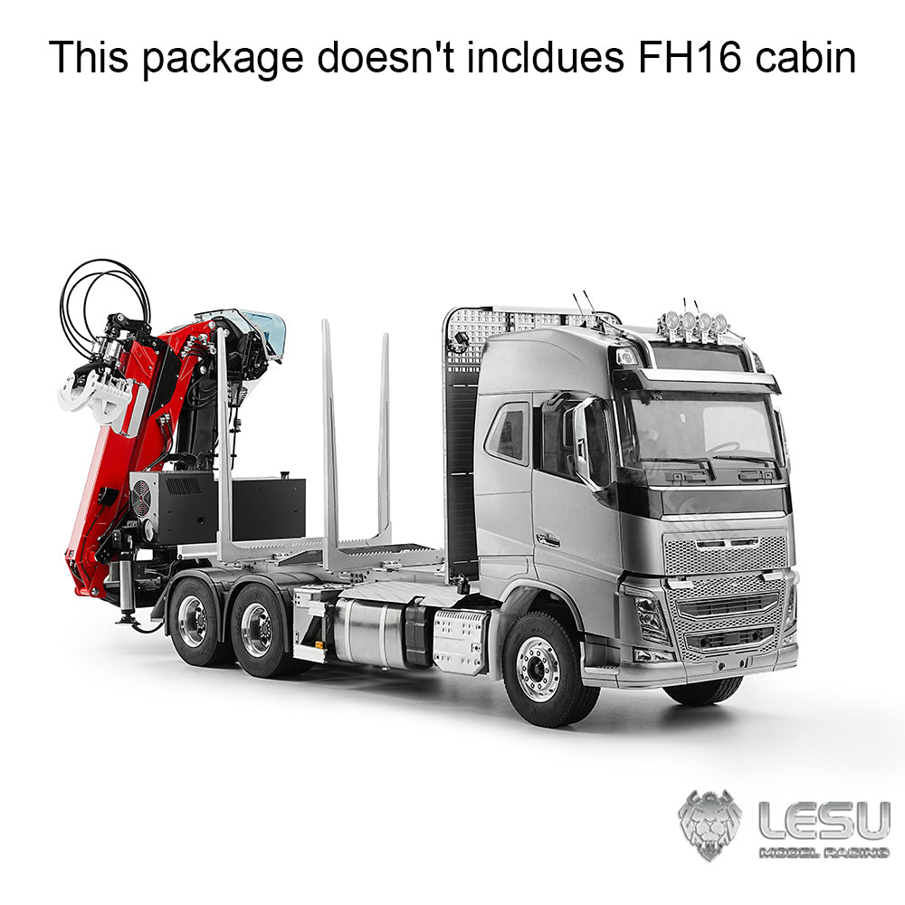 LESU 1/14 Metal RC Logging Truck Hydraulic Crane Tractor Lorry W/O FH16 Cabin