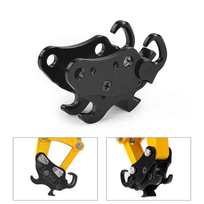 Metal Manual Quick Release Coupler Log Grapple Clamp Sieve Bucket Ripper for LESU Aoue PC30 B0003 1/14 RC Hydraulic Excavator Remote Control Mini Digger DIY Model