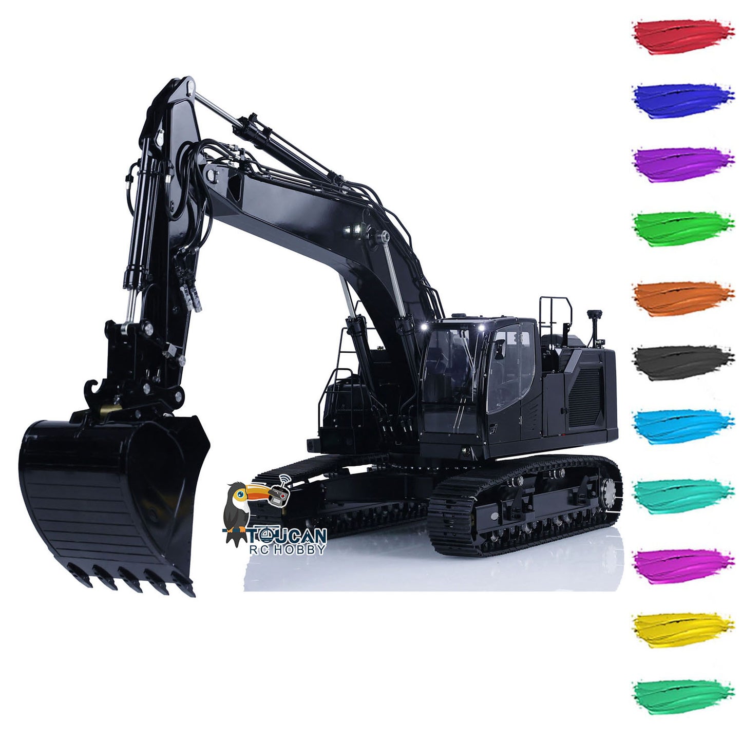 LESU 1/14 Aoue Metal Painted Assembled LR945 Hydraulic RC Excavator Digger B0016 With Quick Connector Coupler