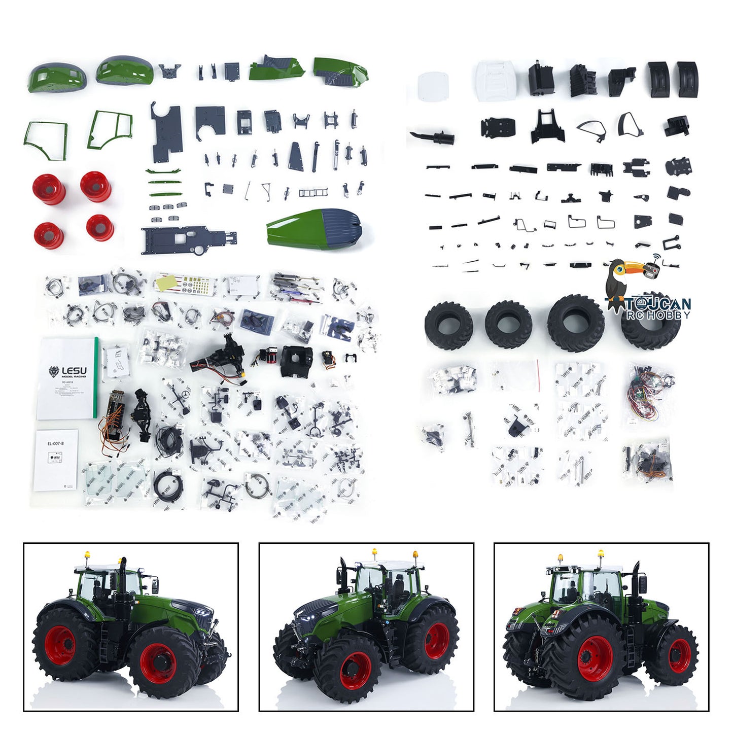 LESU AOUE 1050 1/14 4*4 Métal Hydraulique RC Tracteur Radiocommandé Voiture KIT/PNP/RTR Versions Optionnelles