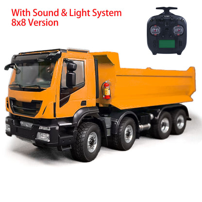 1/14 8x8 Metall PNP Hydraulischer RC LKW Kipper mit 2-Gang Getriebe Getriebe Sound Light System
