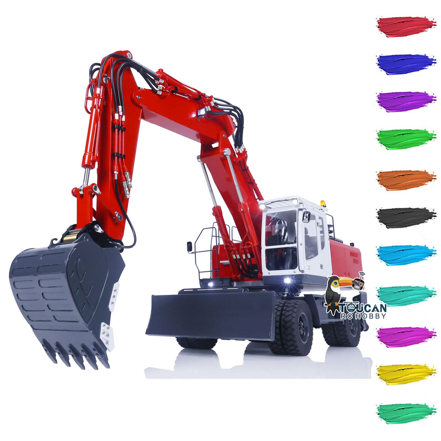 LESU 3 Arms 1/14 ET30H RC Hydraulic Excavator Wheeled Digger PNP