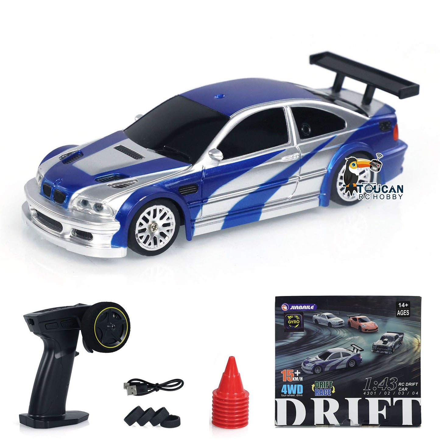 1/43 RC Drift Race Car 4WD Ready to Go Mini Car Toy With Gyro