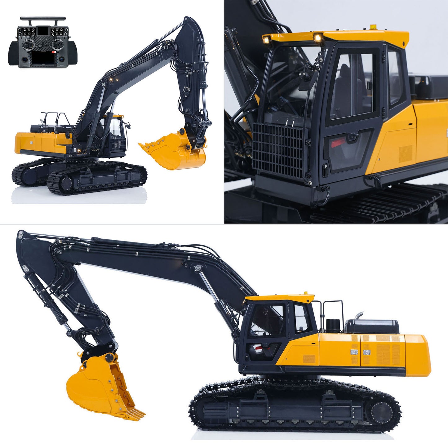 Metal 1/14 Super Frog Remote Control Hydraulic Excavator E400 Pro 9CH Valves RC Digger Stainless Steel Arm Frsky XE Radio