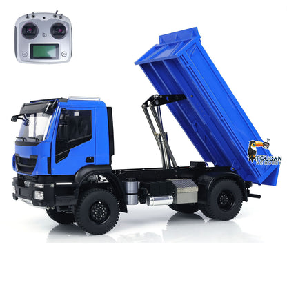 Metal 1/14 4x4 RC Hydraulic Dump Truck RC Tipper Customized Blue