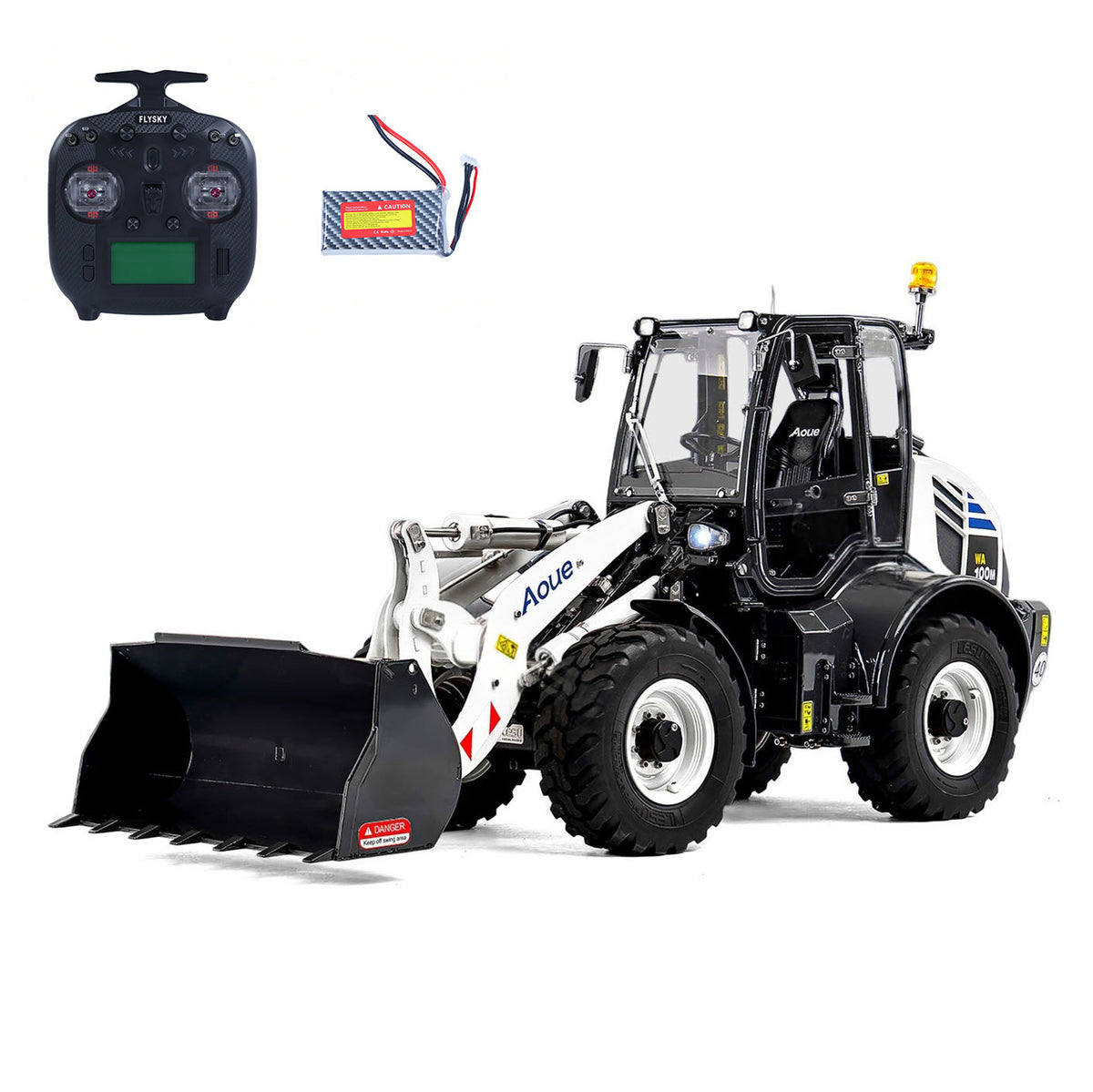 LESU Aoue-WA100M-8 1/14 Metal 4X4 RC Hydraulic Loader A0021 RTR with FlySky ST8 Radio Controller Brushless Motor 3+1CH Valve Light Sound
