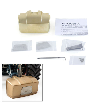 Pre-Order Aluminum Alloy & Brass Front Weight Increasing Module Rear Counterweight for LESU 1/14 Hydraulic RC Tractor AOUE 1050 Farm Truck DIY