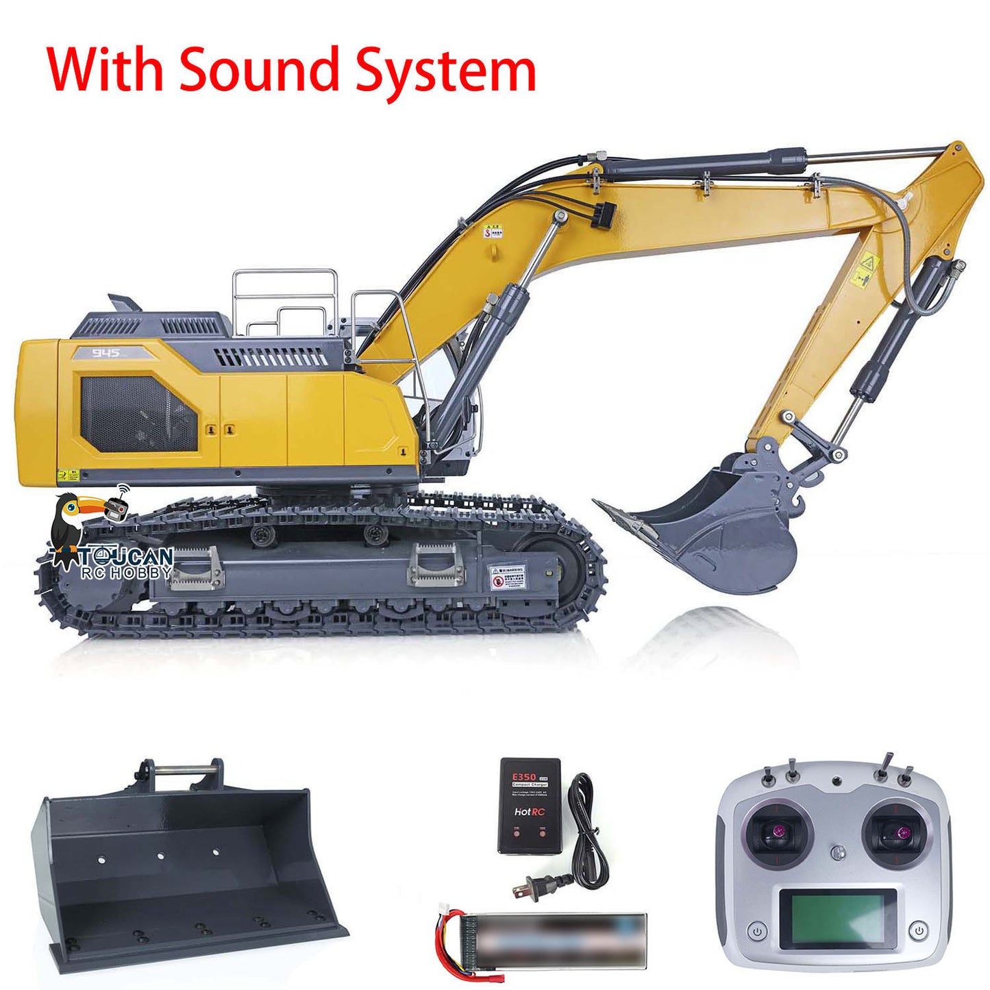 1/14 XDRC Metal Hydraulic RC Lieber 945 Excavator With Sound Light System