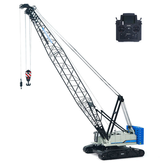 Metal 1/14 RC Hydraulic Crawler Crane C1200 Remote Control Construction Vehicle Ready to Run Flysky PL18 LITE Radio Brushless Motor Battery