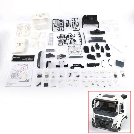 Double E S021 Volvo FMX Cabin Shell KIT for 1/14 Hydraulic RC Dump Truck