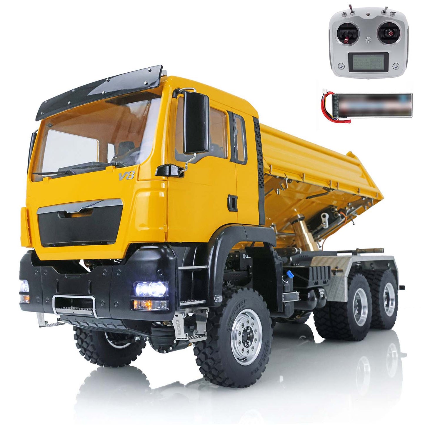 IN STOCK LESU Metal 1/14 TGS 3-way RC Hydraulic Dumper Truck Z0018