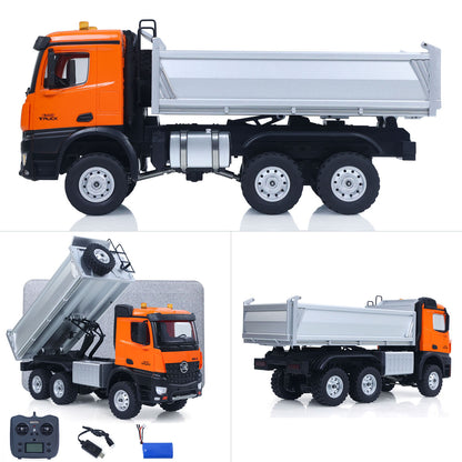 Fast Shipping 1/14 HUINA 1598 2.4G Remote Control Dumper 6*6 Engineering Transport Vehicle Lifting Rod Tipper Car Light Sound Battery Toys