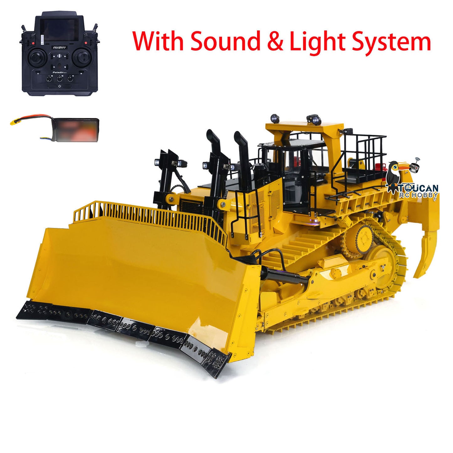 US Stock 1/14 Hydraulic RC Bulldozer Metal RTR Remote Control Dozers Model D11T Dozer