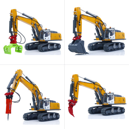 KABOLITE 1/18 K962 100S Remote Control Hydraulic Excavator RC Digger Electric Claw Ripper Hammer Construction Car Vehicle Machine Toys