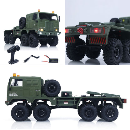 Fast Shipping 1/18 Remote Control Military Truck 8X8 All Wheel Steering Electric RC Off Road Vehicle Model 2Speed Gearbox RTR Metal Chassis