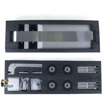 1/14 DoubleE Metal 2 Axels Low Trailer Flatbed E012 001 for Remote Control Tractor Truck E113 RC Lorry Car Model Upgrade Parts