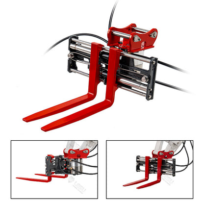 270 Degrees Rotatable Metal Hydraulic Fork for LESU 1/14 RC Hydraulic Excavator LR960 ZX490 LR945 SK500 ET30H ET26L ET36L AC360 Digger