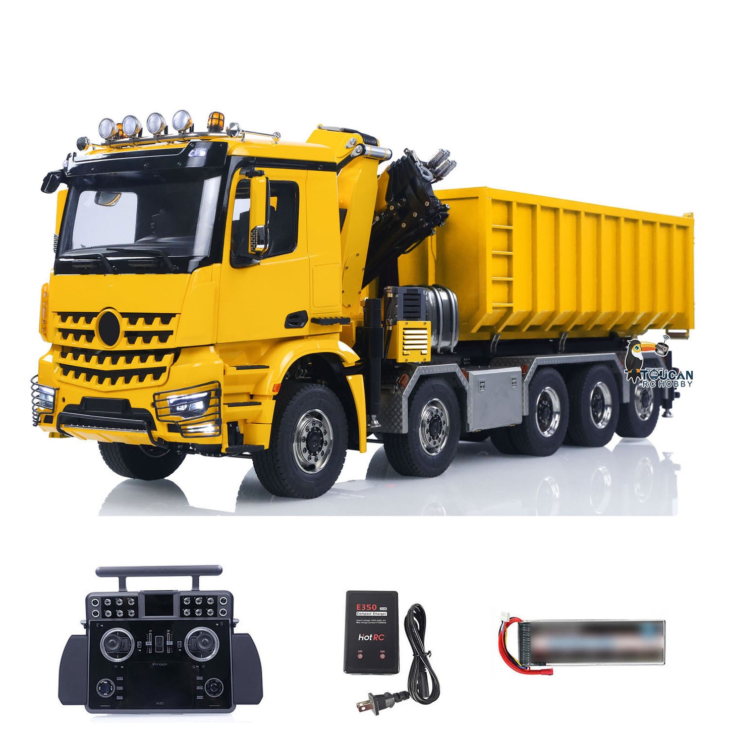 10x10 1/14 RC Hydraulikkran LKW Volldumper RTR XRLite Radio