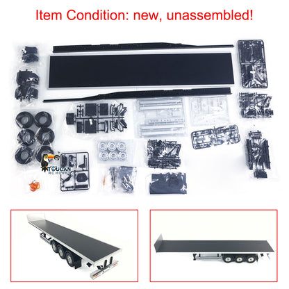 EN STOCK TOUCANRC Châssis à plateau RC Semi-remorque pour camion tracteur DIY TAMIYA 1/14