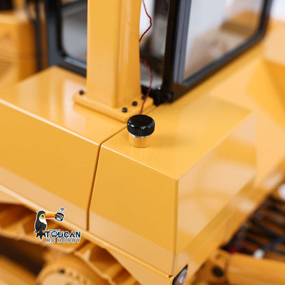 US STOCK Metal 1/14 RC Bulldozer Hydraulic DXR2 Remote Control D10T Tracked Dozer Model
