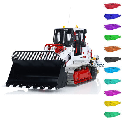 LESU 973K 1/14 Hydraulic RC Loader Upgrade Tracked Car Openable Bucket Rear Plow Model Light Sound B0024